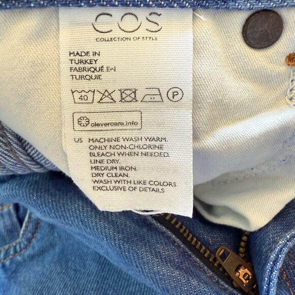 COS Jeans Womens sz 26 Blue Straight Preppy Fall Winter - Picture 3 of 10